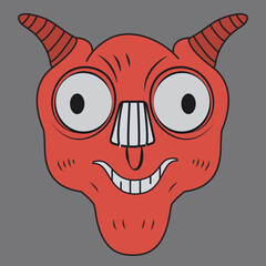 Funny Cartoon Emotion. Positive Graphic Design.