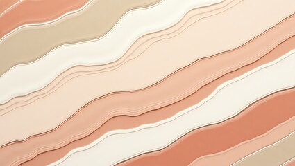 Abstract Wavy Stripes Background in Neutral Earth Tones for Creative Design