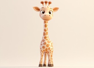 Obraz premium Cute Cartoon Giraffe