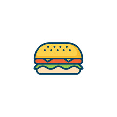 Flat Design Hamburger Icon Graphic