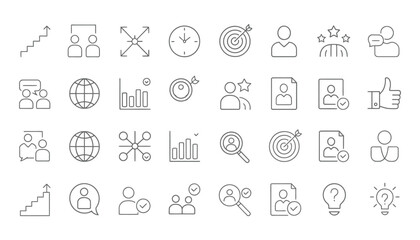 Recruitment & Headhunting Icons: Career, CV, Search & More

