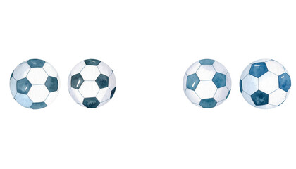 サッカーボールの水彩イラスト