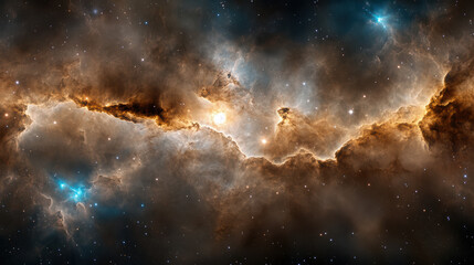 Stunning cosmic scene featuring iridescent galaxy formations with intense color contrasts