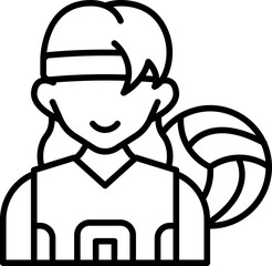 Volley player icon
