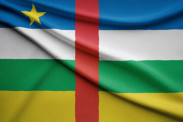 Obraz premium Central African Republic Flag High-Resolution Background Image for Design Projects