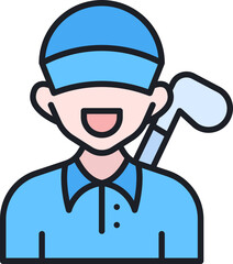 Golf athlete icon