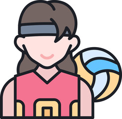 Volley player icon