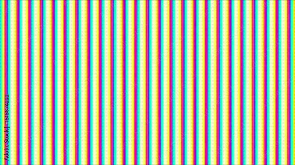 Poster vertical lines transition animation with flicker blur and distortion effects