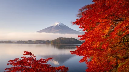 Selbstklebende Fototapeten autumn landscape with lake © Ruman