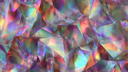 Colorful abstract crystal texture, vibrant patterns on a detailed surface.