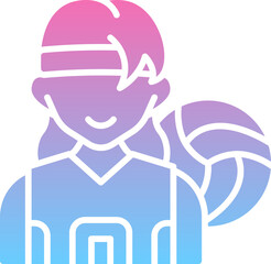 Volley player icon