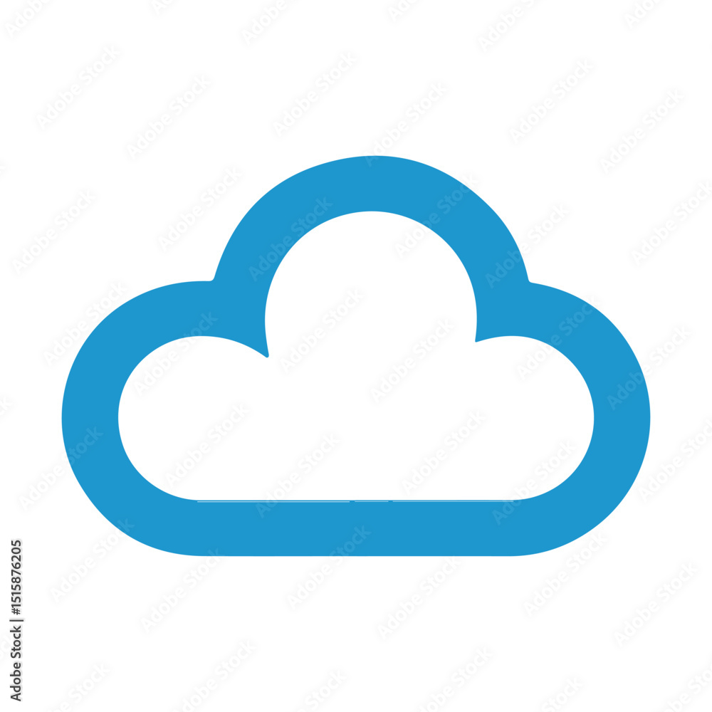 Poster cloud computing concept: internet technology, network communication, and data storage symbol