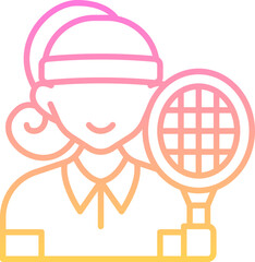 Badminton player icon