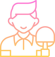 Ping pong player icon
