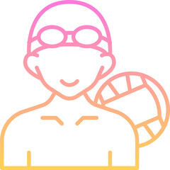 Water polo player icon