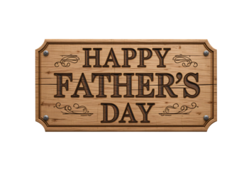Rustic Wooden Sign with Happy Father’s Day Message Vintage Style Decoration Perfect for Celebrating Dads with Warmth and Appreciation