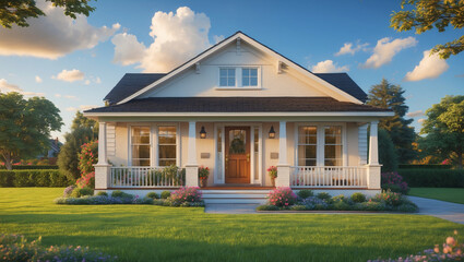 Fototapeta premium Single-Family Home, Townhouse, Condo, Apartment – Find Your Home 