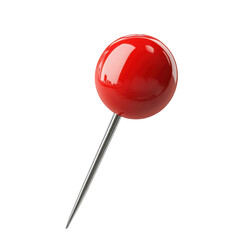 close up of a pushpin on white background with clipping path.