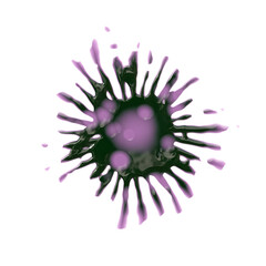 A drop of liquid spread over the surface. Abstract spatter