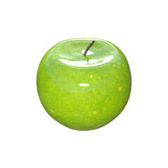 green apple isolated on white