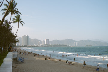 Nha Trang, Vietnam. The beach with a view on the South China Sea. 