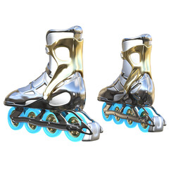 roller skates isolated on white