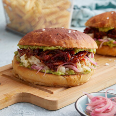 Pulled Mushroom Burger