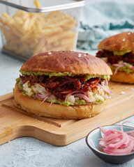 Pulled Mushroom Burger