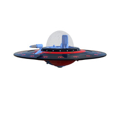 3d render ufo spaceship illustration