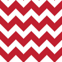 Red Chevron Fair Isle Seamless Pattern Design