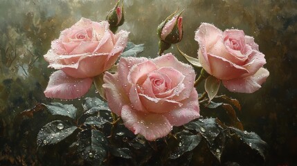 Dew-Kissed Roses: A Masterpiece of Floral Art