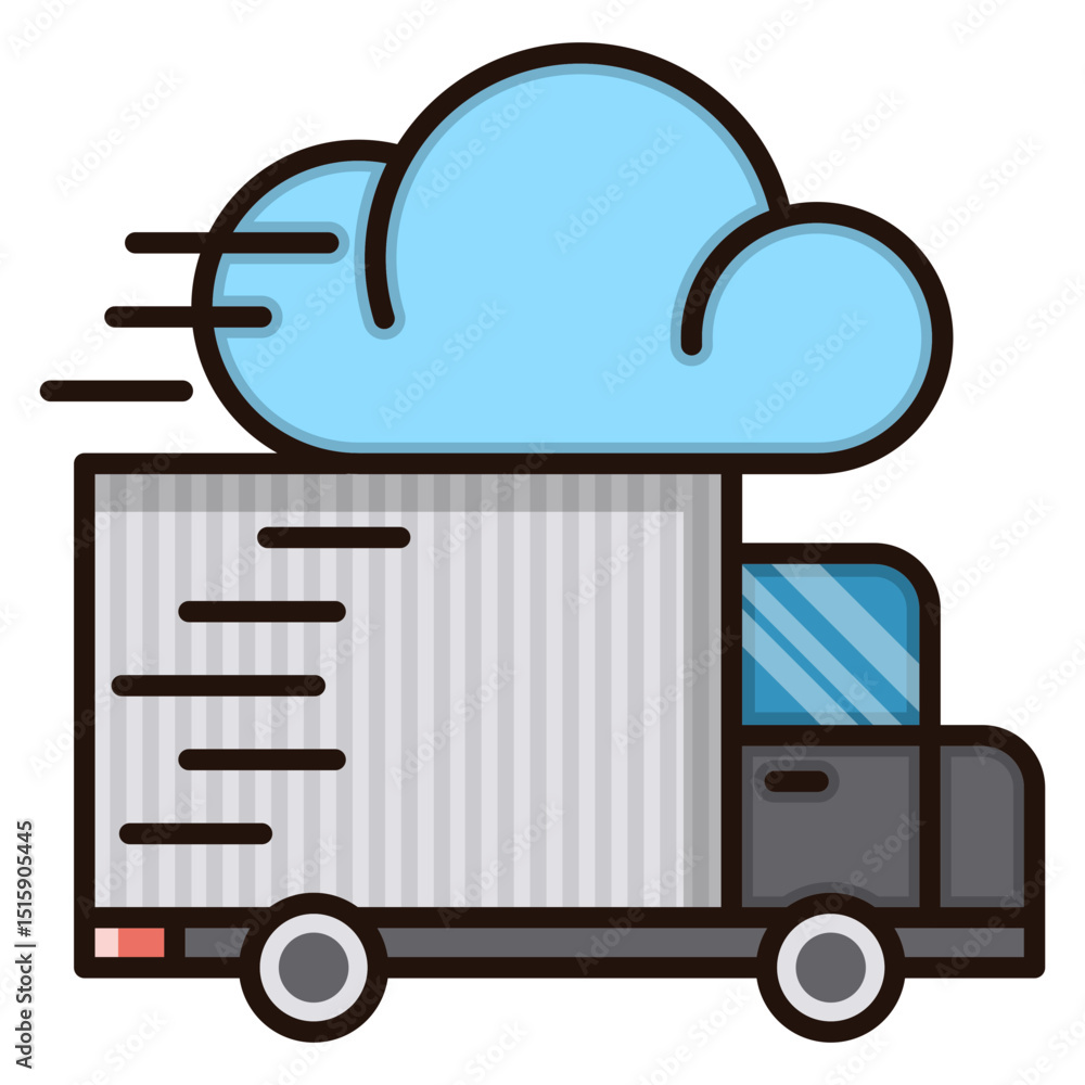 Poster pixelated cloud and rain illustration with transparency for versatile design applications