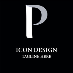Letter P logo icon design template elements