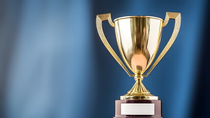 Golden Trophy Award Winner Success Celebration Prize