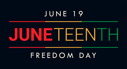 Juneteenth Freedom Day Celebration Horizontal Web Banner Design