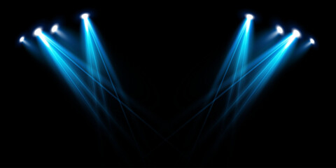 ОсновнBlue Stage Spotlight – Vector Illustration of Bright Beam Striking Through Darkness, Theatre Light Effect for Concerts, Performances, Club Shows, Party Events, and Night Scenesые RGB