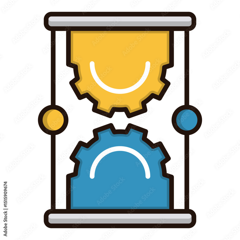 Aufkleber simple abstract pixelated cartoon character in a brown frame suitable for diverse creative projects