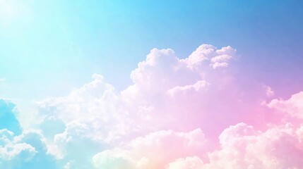 Fototapeta premium pastel sky cloudscape dreamy pink and blue background