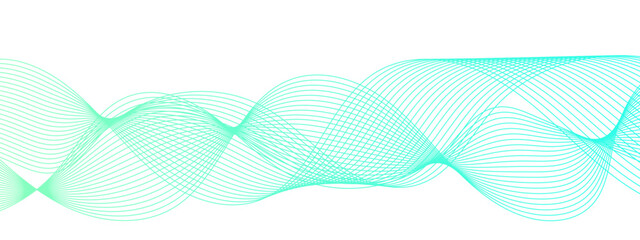 Abstract digital composition with smooth, flowing waveforms made of fine, parallel blue lines. Sense of motion, lightness, and digital fluidity. Gradient varies with depth and modern, technological 