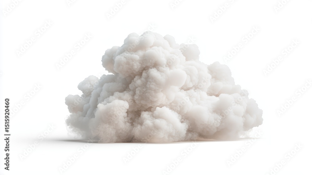 Poster abstract smoke cloud formation on white background captivating display of texture and design