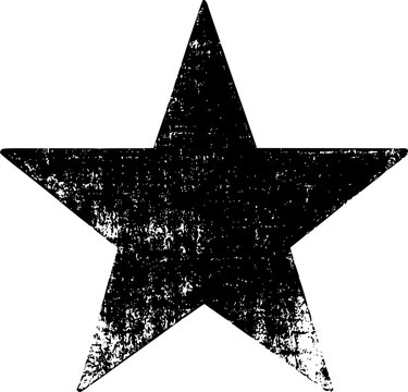 Black silhouette grunge star vector
