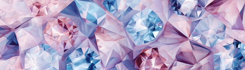Abstract geometric shapes in pastel colors creating a vibrant pattern.