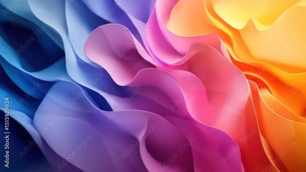 Poster fluid color symphony: dynamic waves of gradient hues for modern designs