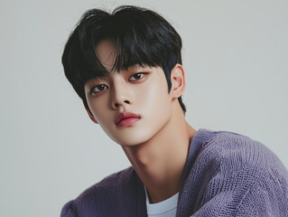 Korean male model, idol, K-pop, handsome male model, Korean male, cute boy, cute Korean student,
