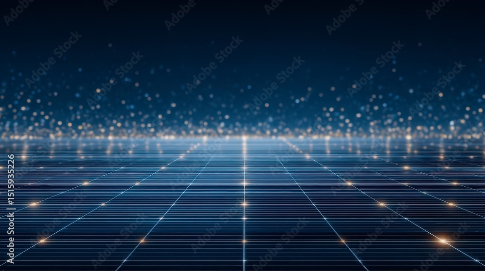 Aufkleber futuristic grid abstract technology background network data digital innovation conn