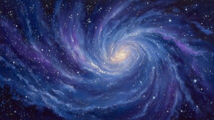 Obraz premium Majestic Spiral Galaxy Cosmic Art Nebula Stars Space Background