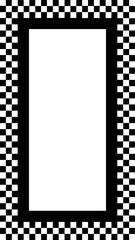 checkerboard frame border isolated on transparent background vector illustration.