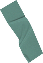 Wrinkled Green Fabric Texture Strip Isolated on White Backgroundfabric, cloth, textile, green fabric, wrinkled fabric, folded cloth, fabric strip, isolated fabric, cloth texture, fabric texture, gre

