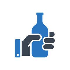 Hand Holding Bottle Icon