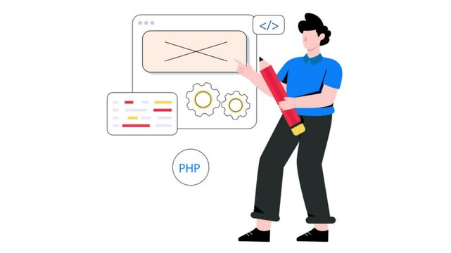 Web Development 2D Flat Animation.